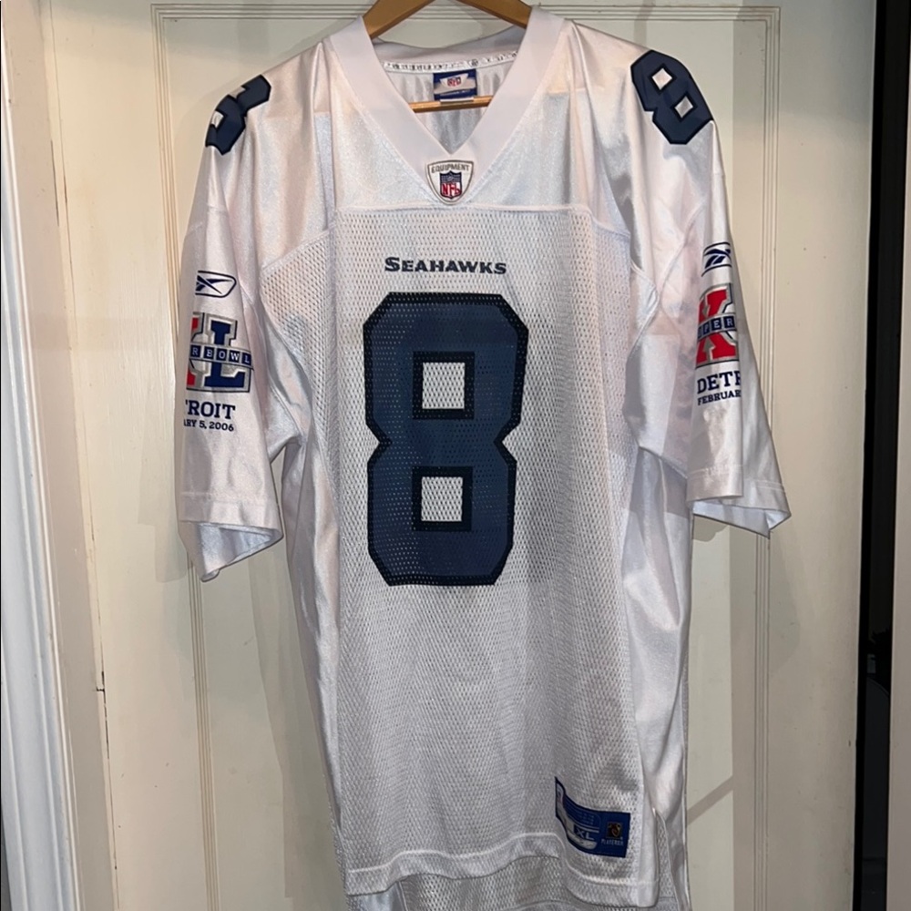2006 Super Bowl Reebok Seattle Seahawks Hasselbeck 8 Jersey XL